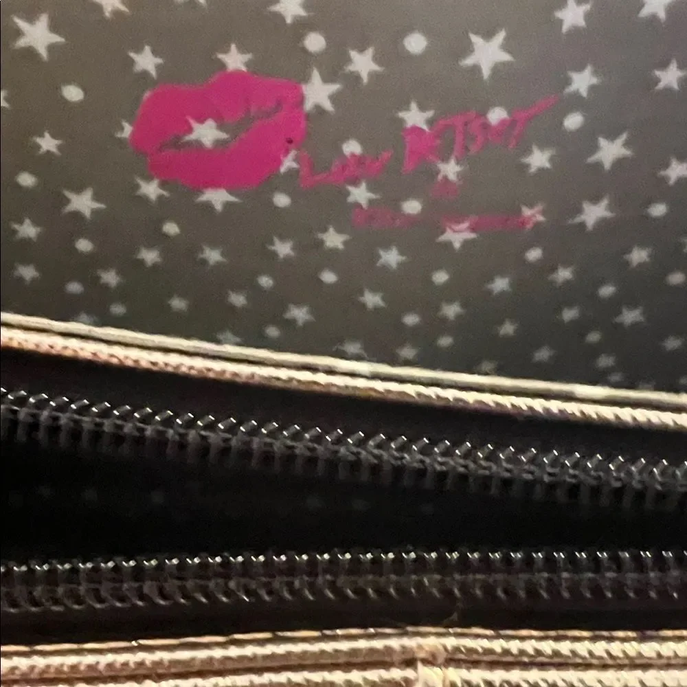 Betsey Johnson Gold Floral Star Clutch